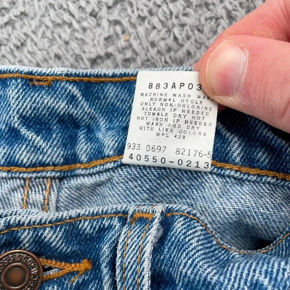 Vintage Levis Jeans Mens 32x34 Fits 29x34 Blue 550 Relaxed Fit Orange Tab 90s - Picture 12 of 13